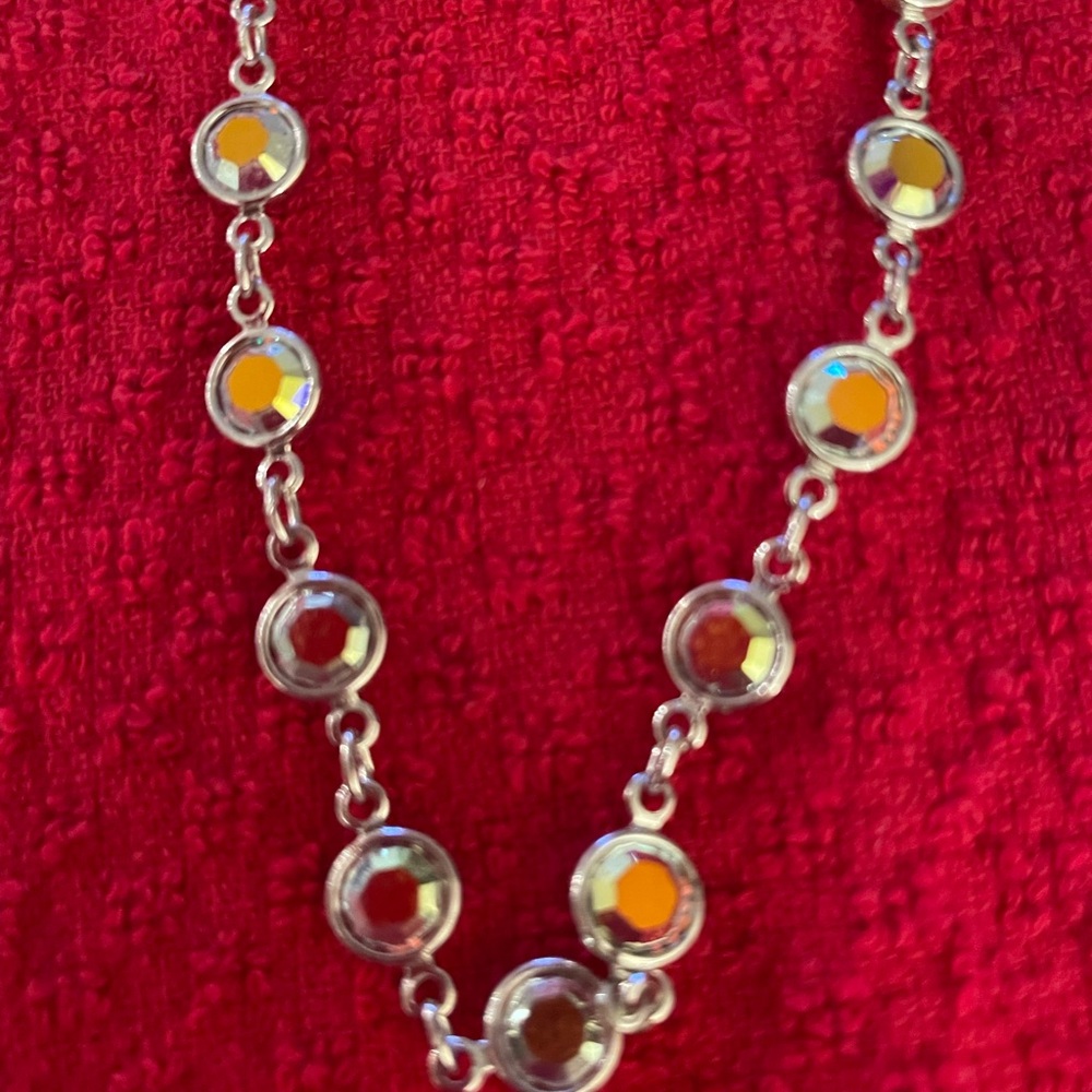 Swarovski Chanelle Necklace, aurora boreale